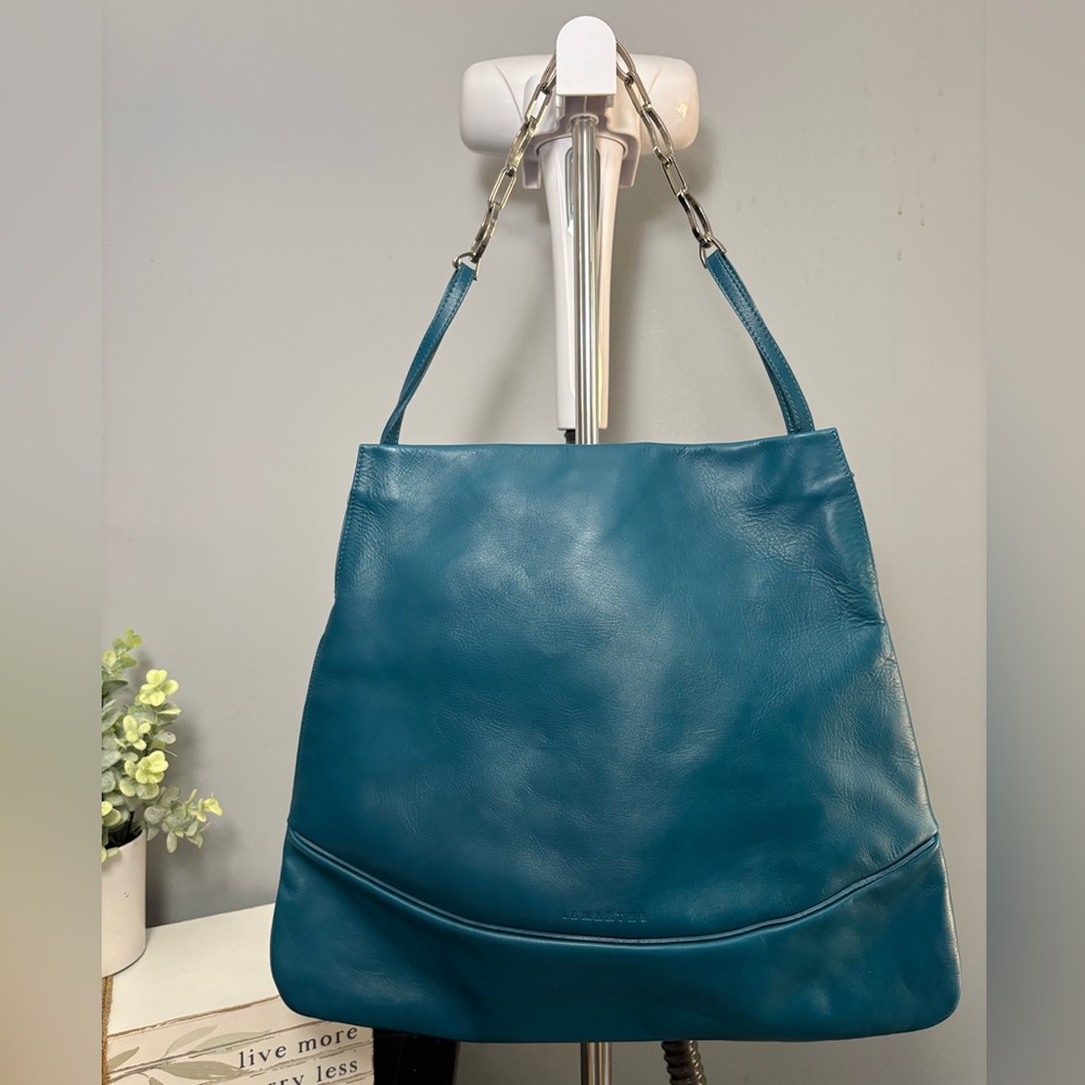 LAMARTHE Leather Chain Handle Shoulder Tote Bag (P4)